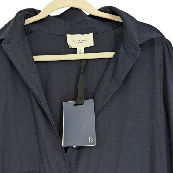 Tuckernuck Pomander Place Mabel Dress XL Navy Cotton Tiered Midi NWT Preppy - Picture 5 of 7